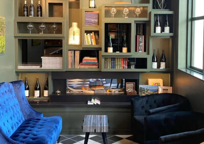 A luxury library refinished and painted by CB Paint and Decor in Santa Barbara